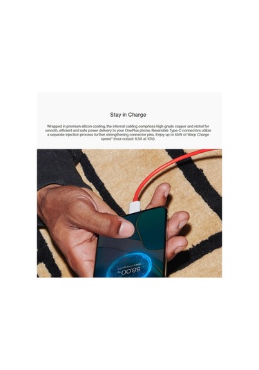 Konesam Oneplus Warp Charge 65w Hızlı Şarj Kablosu Type-c To Type-c 100cm, Yüksek Kaliteli Bakır Teli, Dayanıklı Konnektörler