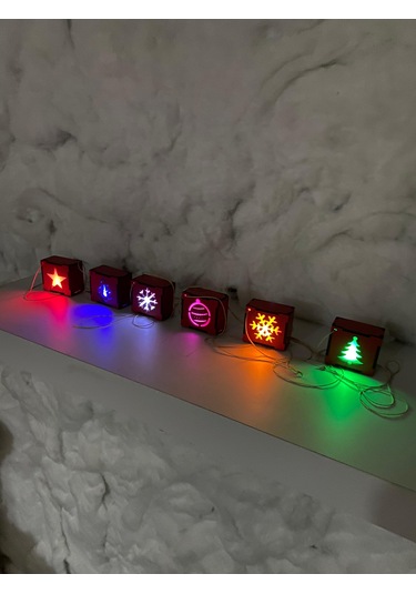 Yılbaşı Ağacı Işıklı Süsler Kırmızı