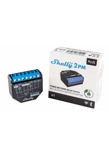 Shelly Plus2pm 2kanallı Wifi Enerji Ölçer Akıllı Ev Anahtarı Röle