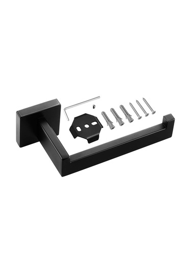 Siyah Tuvalet Kağıdı Tutucu Paslanmaz Çelik Tuvalet Kağıdı Tutucu Rulo Tutucu Banyo Ve Mutfak İçin Kare Diğer