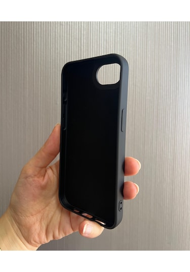 İphone 16e Uyumlu Logolu İçi Kadife Silikon Lansman Kılıf