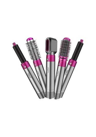 Sones 5'i 1 Arada Sıcak Hava Tarak Otomatik Bukle Makinesi Kare Model Saç Şekillendirme Tarağı Bukle Ve Düzleştirme, Fiş: Ab Fişi