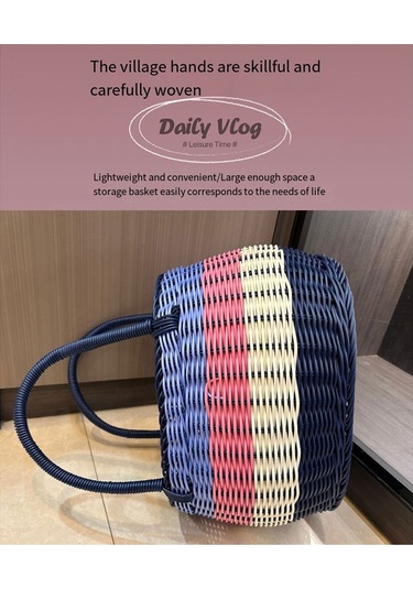 Xiaaokeji Büyük Dört Renkli Açık Hava Piknik Sepeti Meyve Sepeti, Hediye Sepeti Çok Renkli