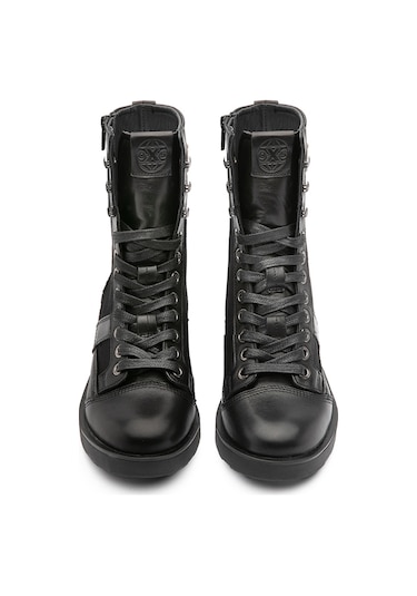 Çizme Kadın Oxw002300 Oxs Frank 0023 Mıd D Nylon/leather Black Siyah