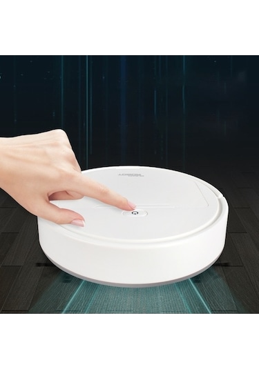 Dancemonkey Çok Fonksiyonlu Akıllı Süpürge Robot Elektrikli Süpürgesi Otomatik 3'ü Bir Arada Şarj Kuru Islak Süpürme Siyah Siyah