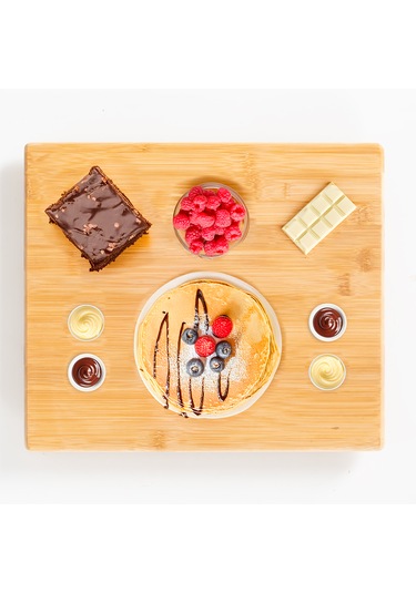 Porsima Bambu Sunum Tahtası 360 Derece Dönen Servis Tahtası