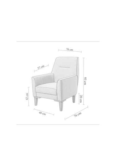 Liones Berjer Lacivert 70x76x93 Cm Vizon