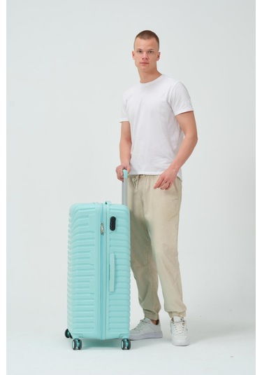 Keo-plus Turkuaz Büyük Boy Silikon Kırılmaz Pp Valiz Turkuaz