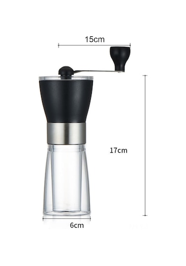 Wezone Ev Kullanıma Çok Amaçlı El Vinçli Değirmen - Kahve, Zeytin, Biber Ve Taneler İçin Ayarlanabilir Pürüzlü/fincan Toz Üretimi - Cam Ve Paslanmaz Çelik Gövde Diğer