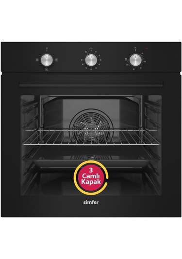 Simfer SB8228 - T3046 - SD8708 Trend Mekanik Siyah 3'lü Ankastre Set