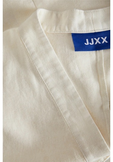 Jjxx Kadın Jxbreeze Bağlama Detaylı Keten Gömlek 12270942 Ekru Ekru