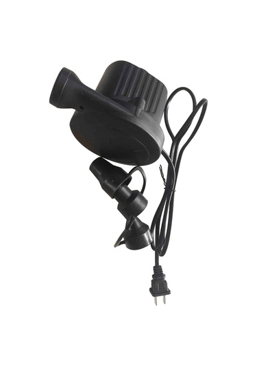 Maiyame Ev Ve Karavan Elektrikli Hava Pompa - Şişirme Ve Deflatör, Kamp Yatağı/şişme Bot/havlu, 3 Adet Universal Uç, Ac 220v-240v, Siyah