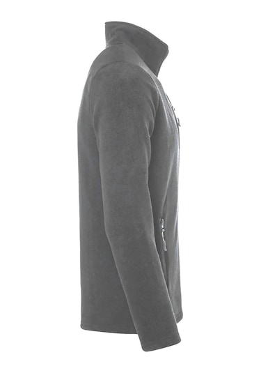 Genius Store Store Erkek Polar Tam Fermuarlı 3 Cepli Outdoor Polar Ceket Tactical Flecee Gri Koyu Gri