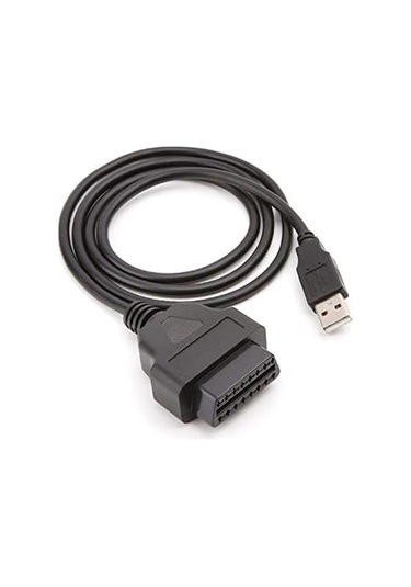 Yunboo 16pin Obd2 Usb Bağlantı Kablosu - Araç Bilgisayara Veri Aktarımı, Şarj Adaptörü Ve Sürekli Kayıt Cihazı Uzatma Kablosu 1 Metre