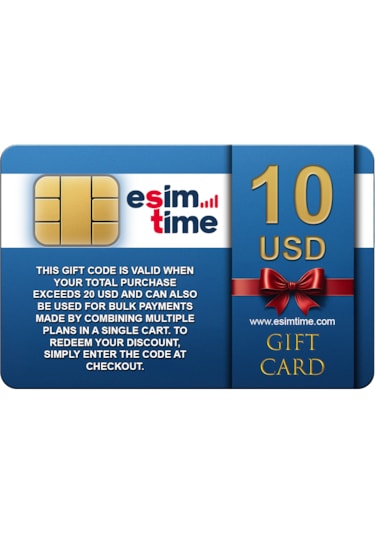 Esimtime 10 Usd Dijital Hediye Kartı