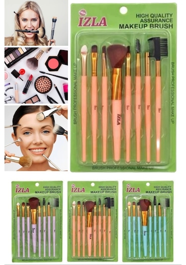 İzla Profesyonel Makyaj Fırçası Seti 8'li