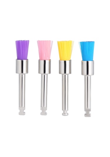 Samdoo Renkli Nylon Diş Fırçalari Seti - Beyazlatma Ve Parlatma İşlevi - Diş Hekimi Ve Laboratuvar Kullanımi - 100 Adet Kutulu