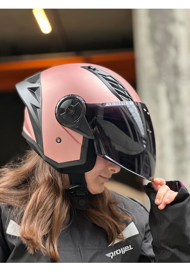 Ls2 Aırflow 2 Rose Gold Kask Siyah Vizör Spoiler Rose Gold