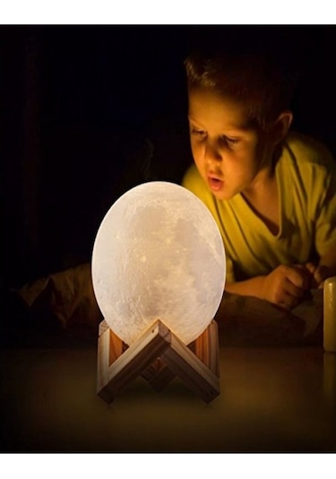 Eşe Sevgili Hediye Masa Lamba 3d Stand Ay Gece Lamba 12cm Lamba