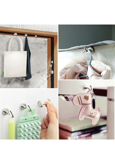 Buffer Güçlü Manyetik Çok Amaçlı 2'li Magnet Askı Gri