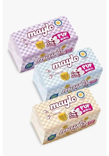Maylo Puf Mendil 100 Yaprak 10'lu Paket Toplam 1000 Yaprak Puf