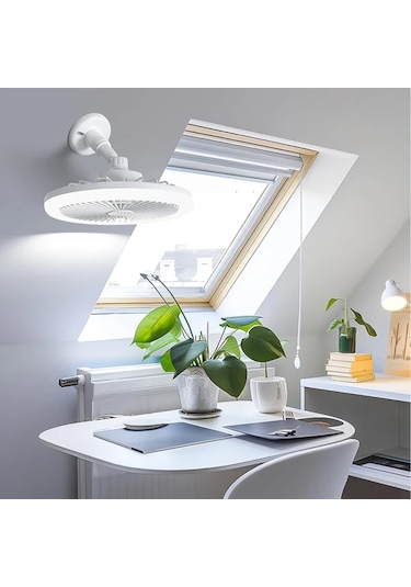 Xuweiwei Xbate 10 İnç E26 E27 Akıllı Soket Fan Işığı Bej Kristal E27 Uzaktan Kumandalı 17 Mod 3 Renk 3 Hız Evrensel Bağlantı Aromaterapi