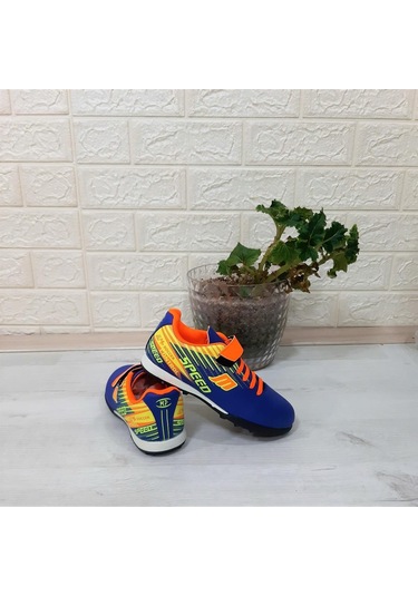 Mpone 1368 Mavi-turuncu Erkek Çocuk Halısaha Futbol Ayakkabı 001