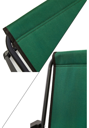 Silva 4 Adet Kamp Sandalyesi Bardaklıklı Lüks Yeşil + MDF Masa Yeşil