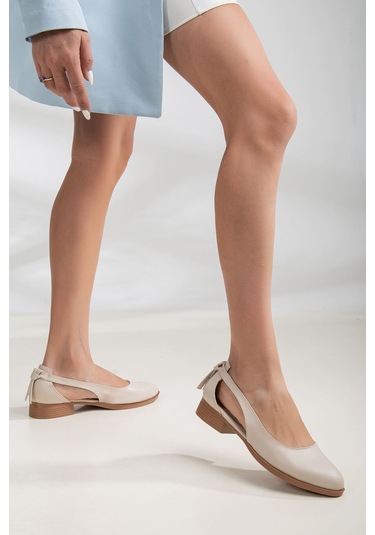 Volpen Cilt Kısa Topuk Ayakkabı Mint Yeşil Bej