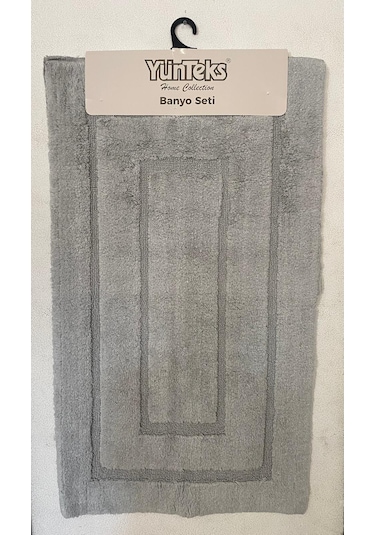 Pamuk Tufting 2'li Klozet Takım,banyo Seti,paspas Seti, Çerçeve V