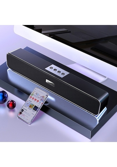 Rogfer Yındıao A36 Bluetooth 5.0 Akıllı Subwoofer Bilgisayar Kablosuz Bluetooth Hoparlör, Bluetooth Standart Sürüm Siyah