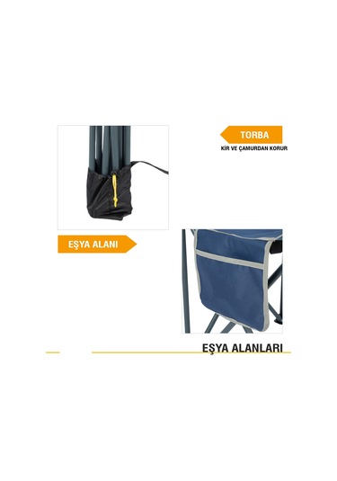 Funky Chairs Camper Katlanabilir Kamp Sandalye Lcv Lacivert