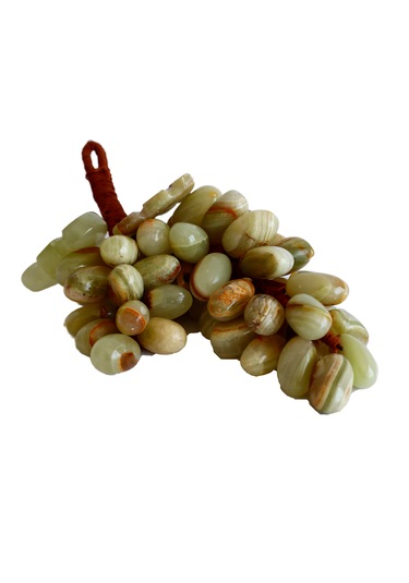 Doğal Oniks Taş 50 Taneli Üzüm Dekor Feng Shui Bereket Ve Bolluk Sembolü, El Yapımı Şık Ev Aksesuarı Yeşil