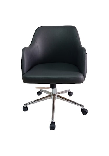 Bilgisayar ve Çalışma Koltuğu Suni Deri Krom Yıldız Ayaklı