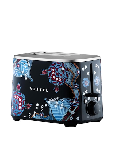 Vestel X Aslı Filinta Retro Siyah Çini Ekmek Kızartma Makinesi