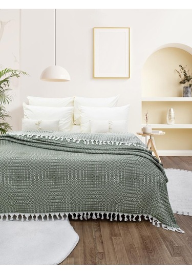 Battaniye Pamuk Riona 180x200 Cm Yeşil