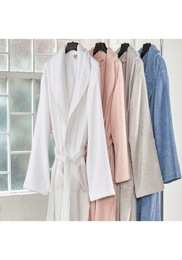 Linens Soft Pamuk Bornoz Gri M Gri