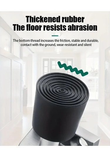 Xuweiwei 2 Adet Gümüş Görünmez Kapı Stoperi, Ayarlanabilir, Yapışkanlı Ve Vidalı