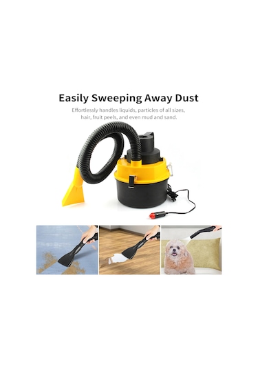 Springsun 12v Taşınabilir El Tipi 2300pa Güçlü Emişli Araç Vakumu - Islak/kuru & Evcil Hayvan Tüyleri, Çoklu Nozul+hortum