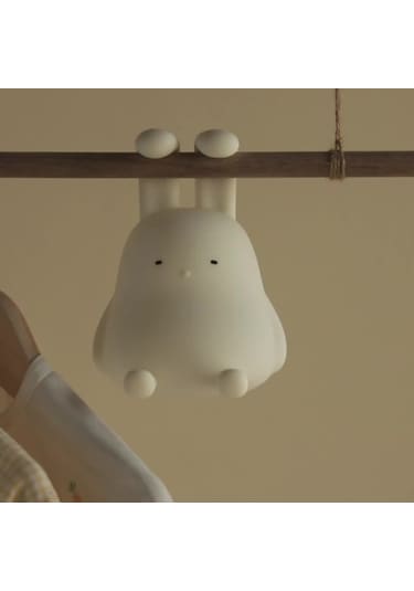 Cbtx Karikatür Katlanmış Kulak Tavşan Abs + Silikon Led Gece Lambası Şarj Edilebilir Başucu