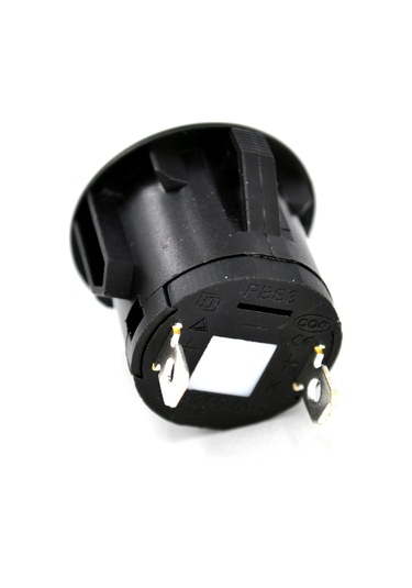 26mm Yaylı Plastik Buton Anahtar Kırmızı Power Logolu Işıksız