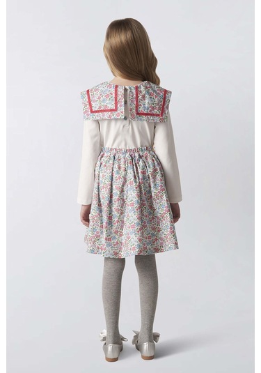 Panço Yaka Detaylı Ekru Kız Çocuk Sweatshirt 5621gk05001 Ekru