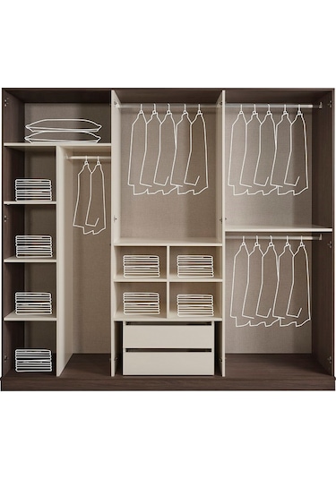 Katmandu Mdf 6 Kapılı Dolap Aytaşı