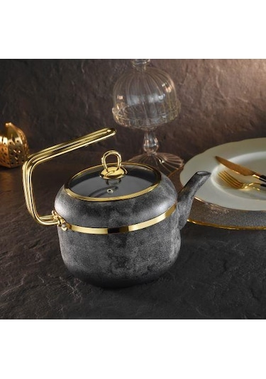Brioni Royal Stone 2,5 Lt Çaydanlık Kumtaşı & Altın Antrasit