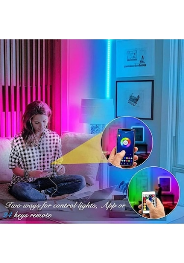 Tv Arka Plan Duvarı, Yatak Odası Dekorasyonu İçin Dc 5vrgb Uzaktan Kumanda Işığı İl Kontrolü Neon Işığı Led Aydınlatmalar 56668657