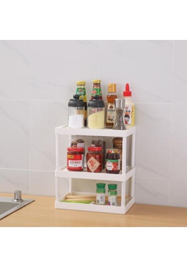 Kabine Masaüstü Rafları Çok Katmanlı Masaüstü Depolama Raf Mutfak Organizatör Banyo Tezgah Kozmetik Depolama Raf Depolama Tutucular Ve Amp Raflar 4