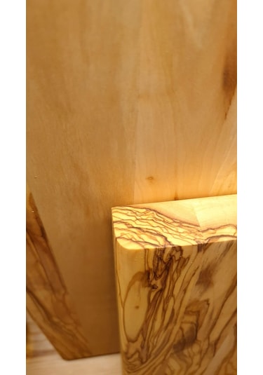 2 Li Set Zeytin Ağacı Ahşap Kesme Sunum Mutfak Tahtası