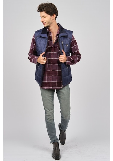 Lucas Erkek Cep Detaylı Yelek 265832 Açık Lacivert Açık Lacivert