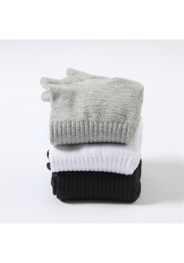 Yuntech01 Erkek Kuru Suyu Emici Koku Önleyici Kalın Paspaslı Spor Çorapları - 8 Çift Beyaz Gömlek Altı Çoraplar Beyaz