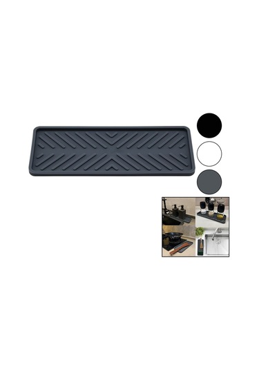 Organizer - Silikon Mutfak Lavabo Düzenleyici Renkli Mat 22.5 X 9 Çok Renkli